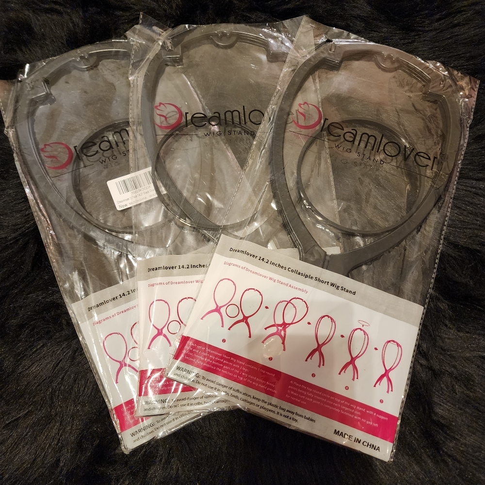 NEW Set of 3 Wig or Hat Stands